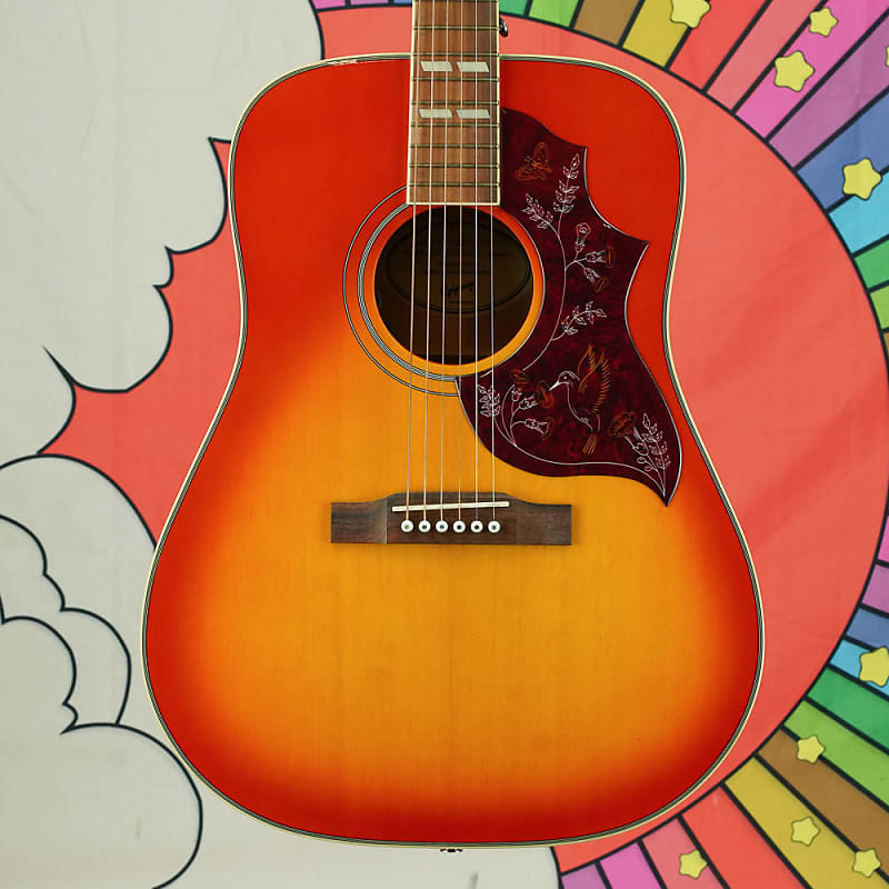 Акустическая гитара Epiphone Hummingbird PRO, Faded Cherry Burst saga sf700c pro акустическая гитара