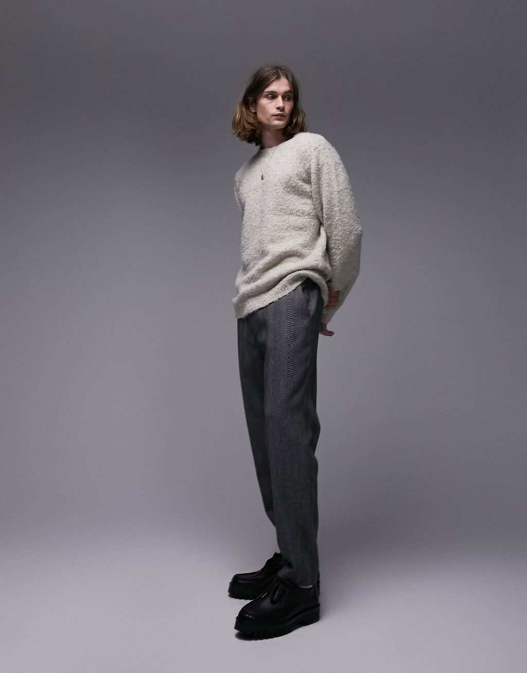 

Бежевый джемпер-букле Topman