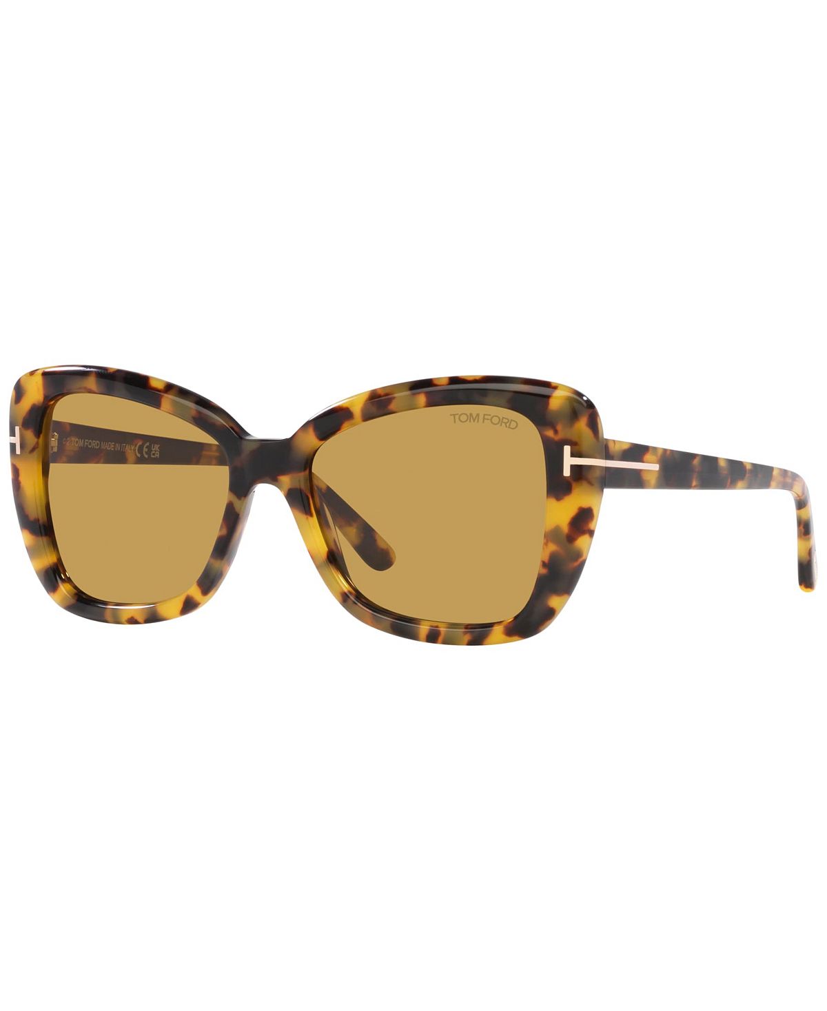 hughes t tom brown s schooldays Женские солнцезащитные очки, FT1008 Tom Ford, коричневый