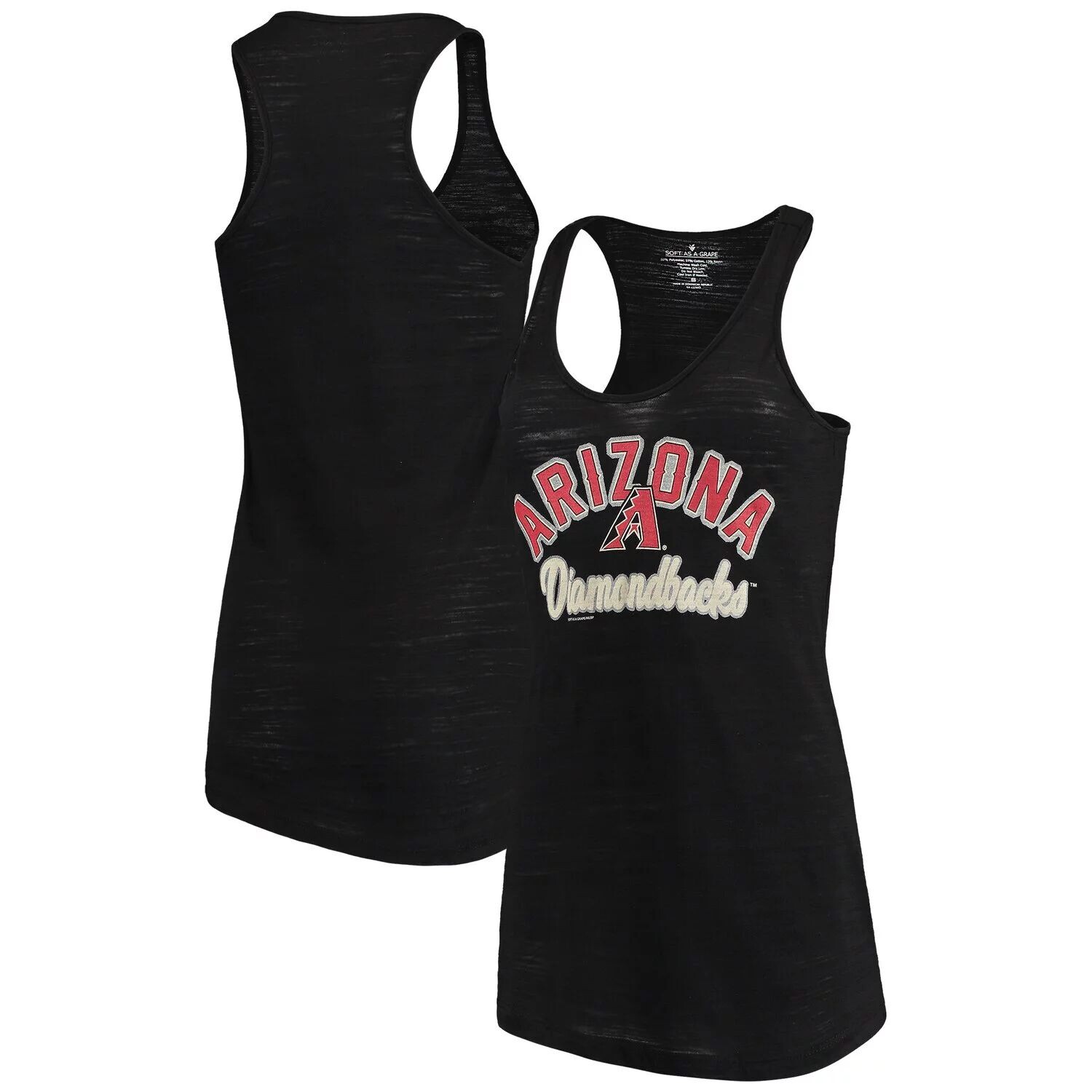 

Женская мягкая, как виноград, черная майка Arizona Diamondbacks Multicount Racerback