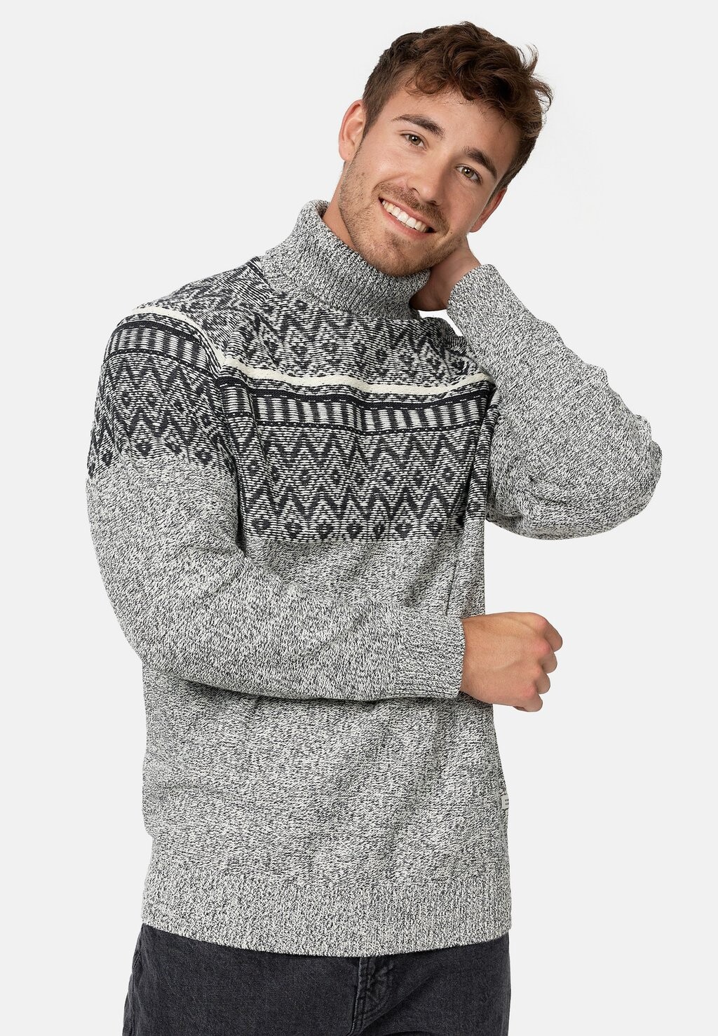 

Вязаный свитер THOMUS INDICODE JEANS, цвет white asparagus