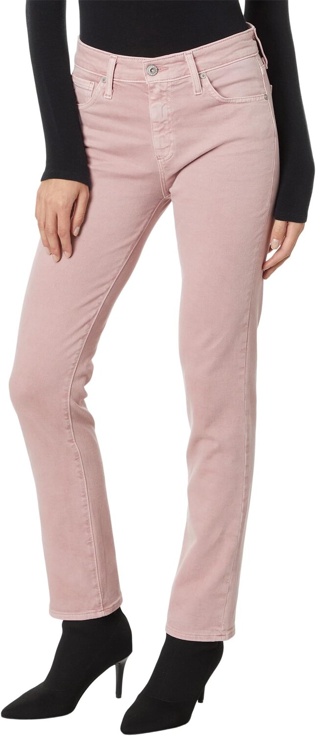 

Джинсы AG Jeans Mari High-Rise Slim Straight in Hi-White Rosy Blush, цвет Hi-White Rosy Blush