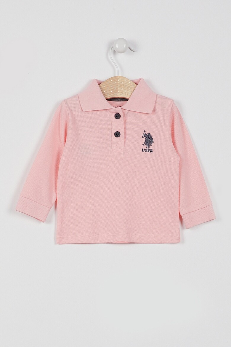 

Блузка с воротником и логотипом U S Polo Assn , розовый