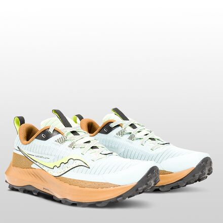 кроссовки saucony peregrine 13 fog clay белый Кроссовки для трейлраннинга Peregrine 13 женские Saucony, цвет Glacier/Bronze