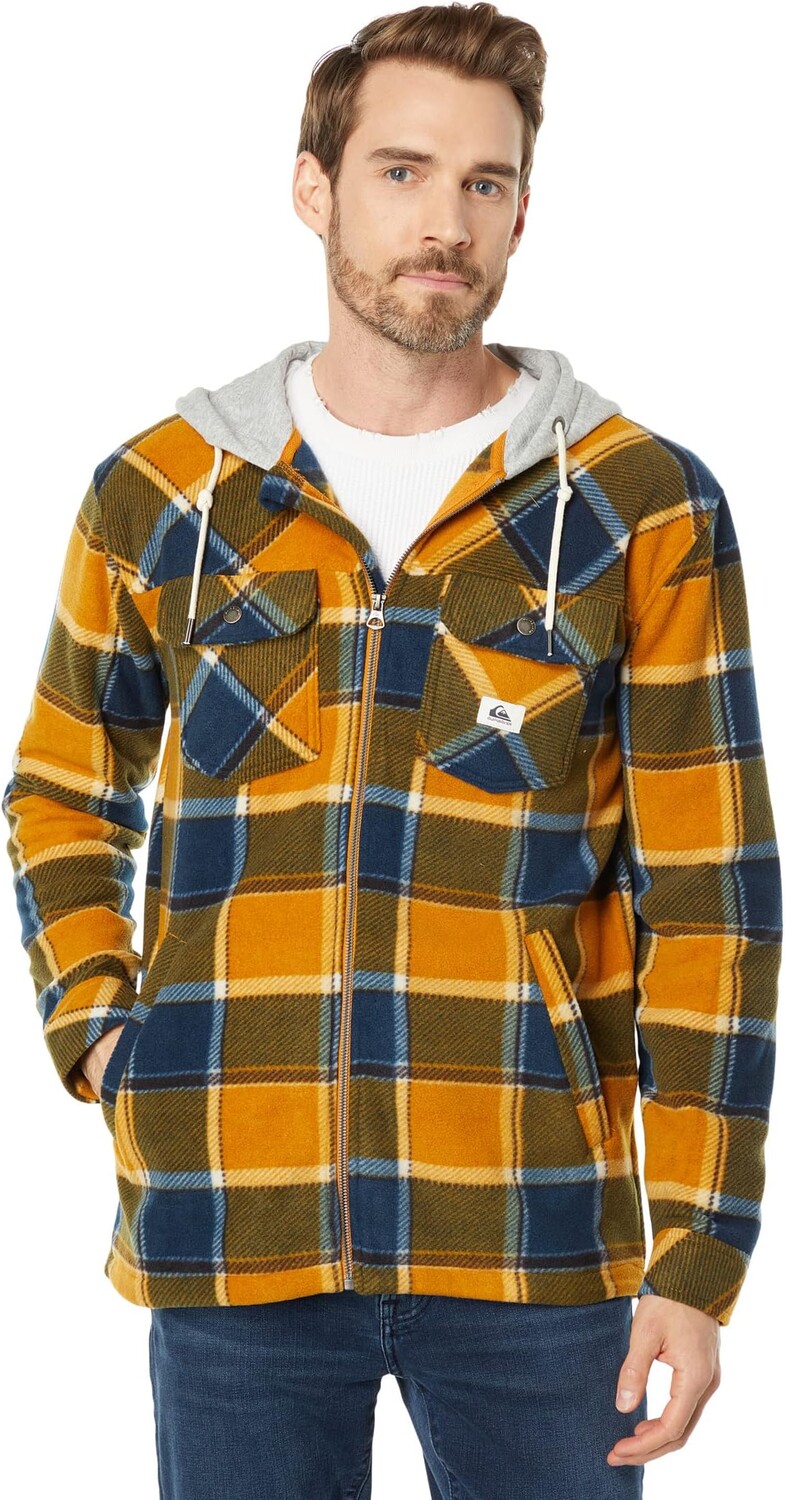 

Флисовая толстовка Superswell Quiksilver, цвет Buck Brown Flannel Plaid