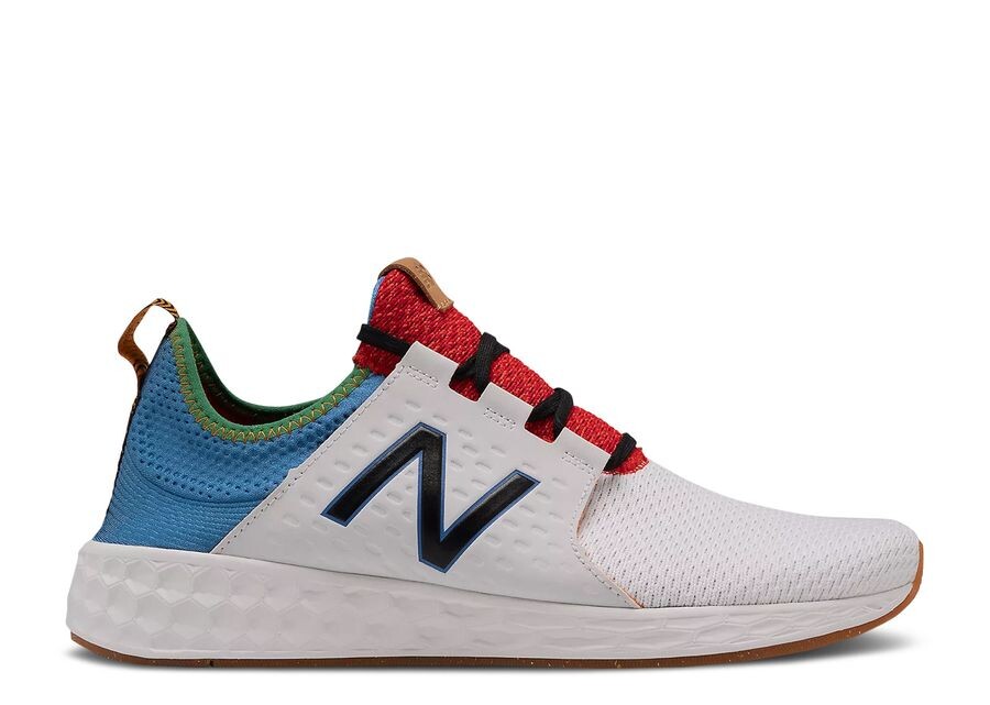 

Кроссовки New Balance Fresh Foam Cruz V1 Reissue 2E Wide 'White Faded Cobalt', белый