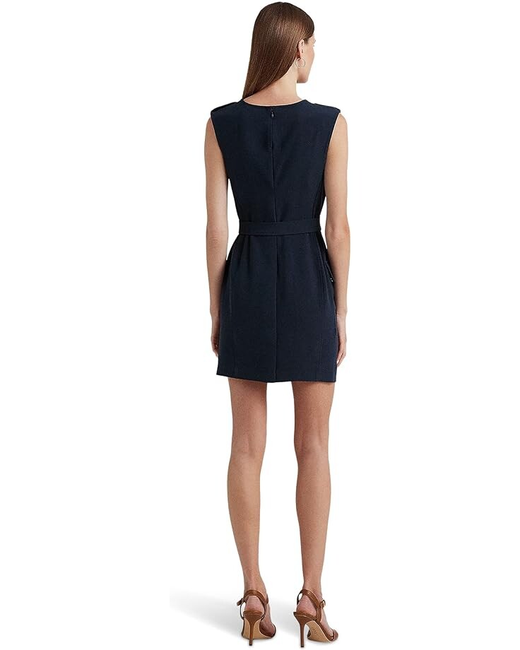 

Платье LAUREN Ralph Lauren Belted Double-Faced Crepe Dress, цвет Lauren Navy