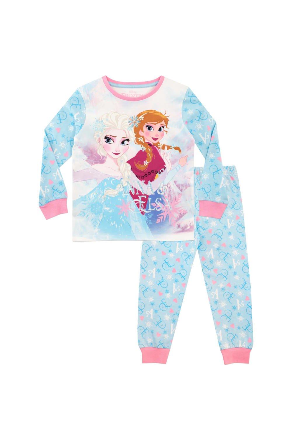 качели маленькая принцесса нежно розовые Холодное сердце Эльза и Анна в пижамах Disney, синий