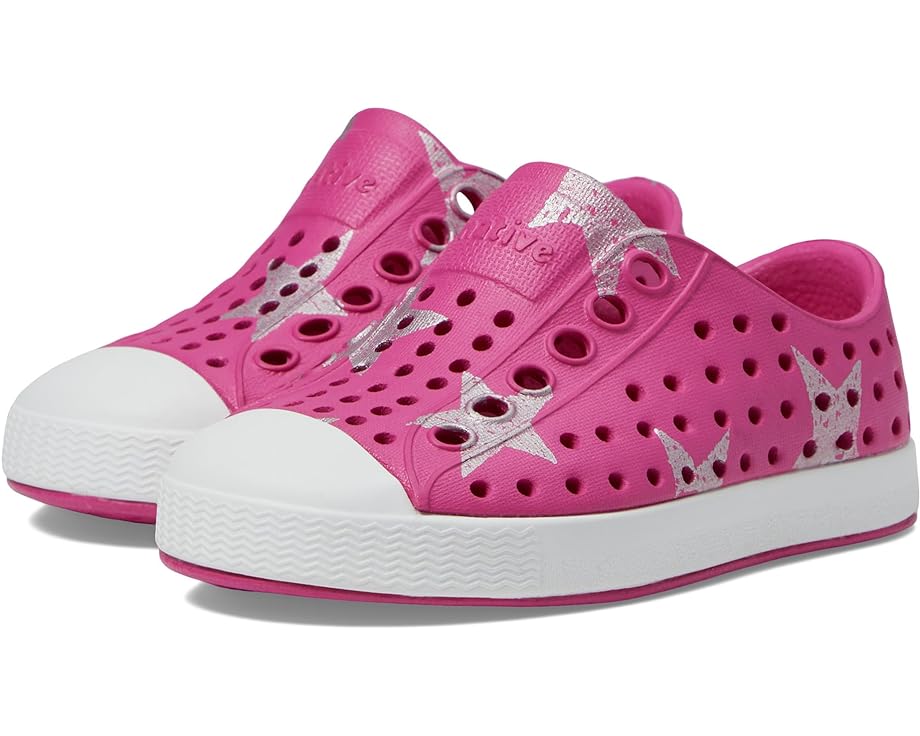 Кроссовки Native Shoes Jefferson Sugarlite Print, цвет Radberry Pink/Shell White/Silver Stars