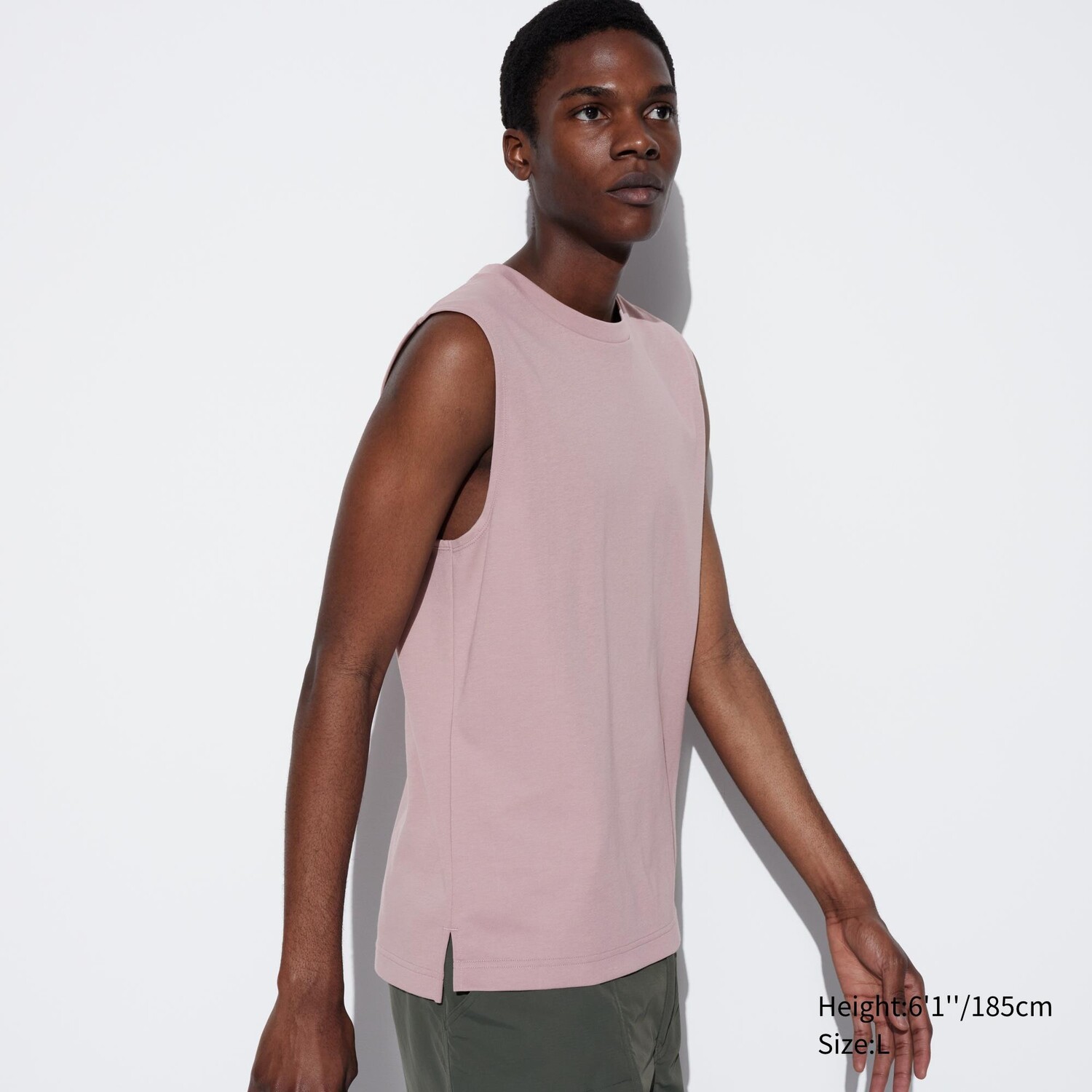 

Футболка хлопковая Uniqlo Airism без рукавов, розовый