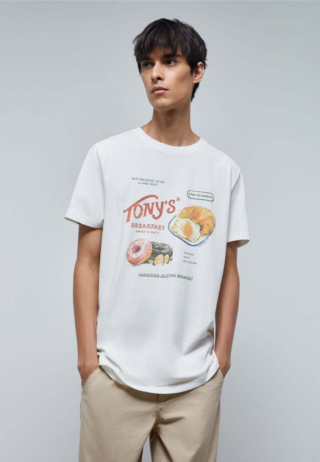 

Футболка с принтом Scalpers Tony Tee Scalpers, цвет off white