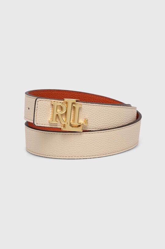 

Двусторонний кожаный ремешок Lauren Ralph Lauren, бежевый