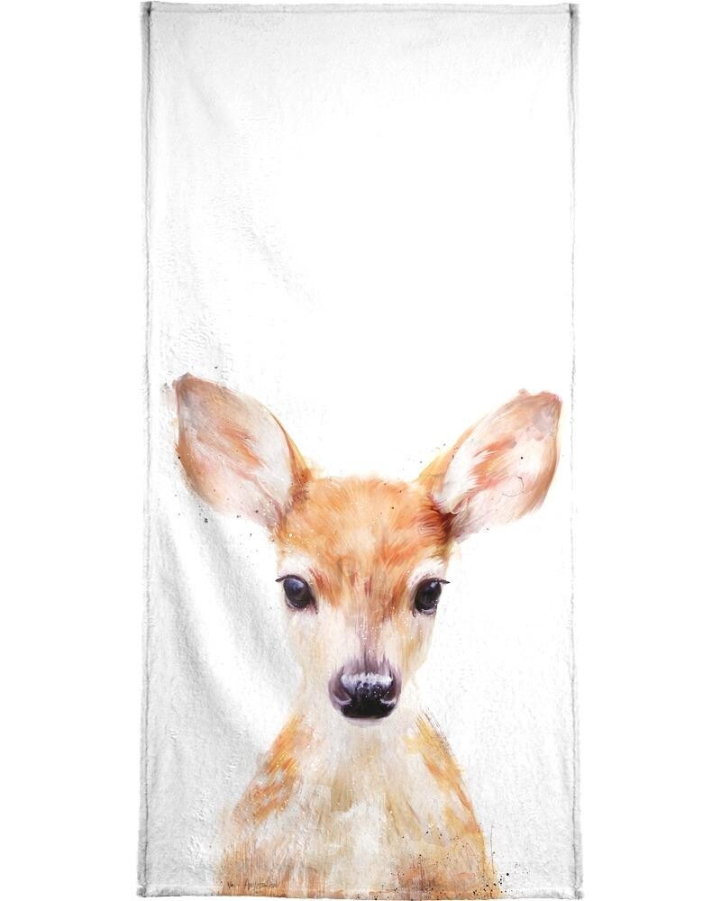 

Полотенце для ванной Juniqe Little Deer, цвет Braun & Weiß