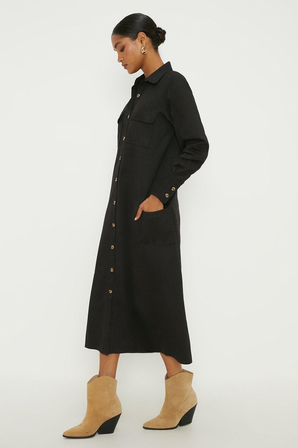 

Рубашка-платье Dorothy Perkins, черный