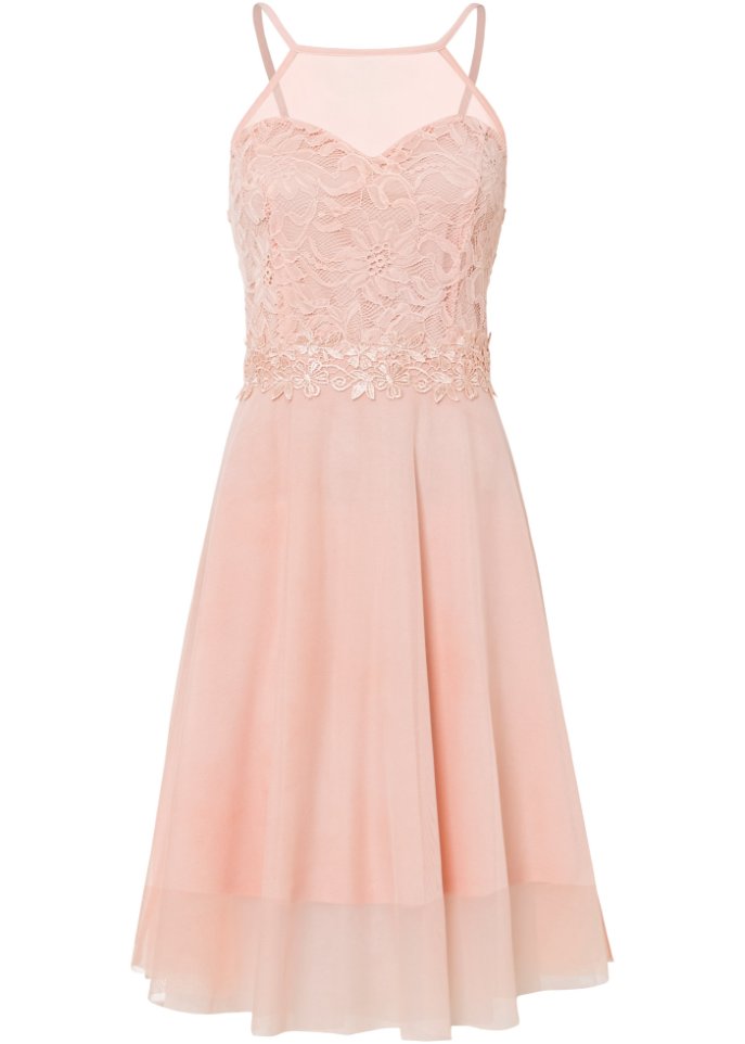 Платье с кружевом Bodyflirt Boutique, розовый комбинезон с кружевом bodyflirt boutique синий