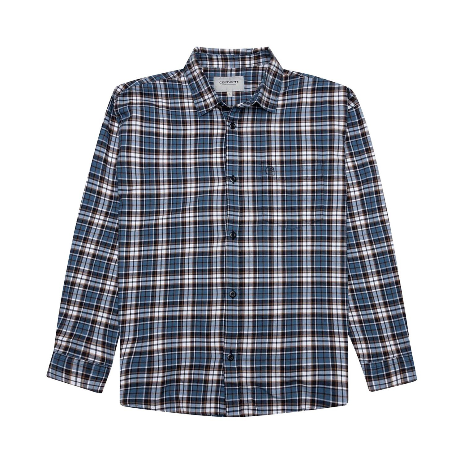 

Рубашка в клетку с длинными рукавами Carhartt WIP Yuma, цвет Storm Blue