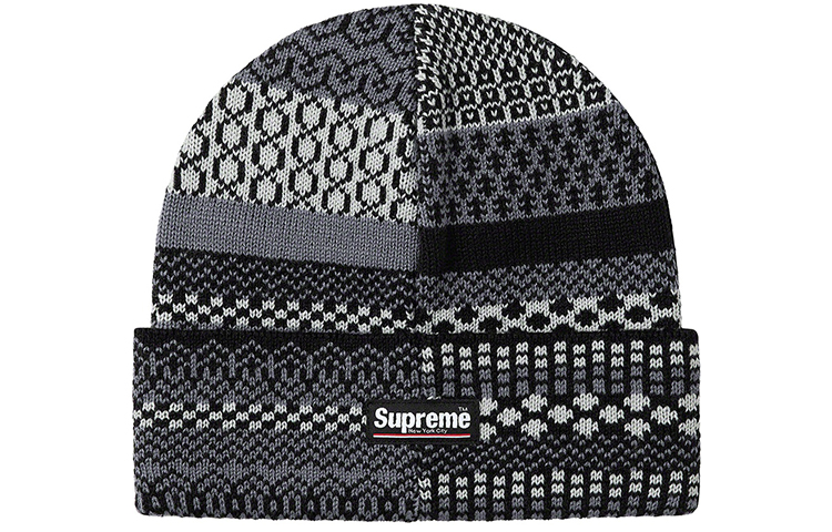 

Шапка Supreme Multi Pattern, черный / серый