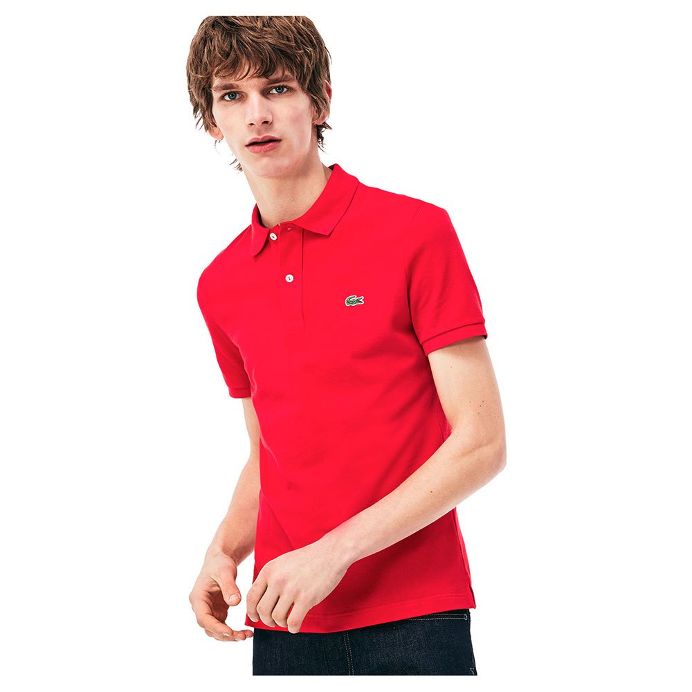 

Поло с коротким рукавом Lacoste Slim Fit Petit Piqué, красный