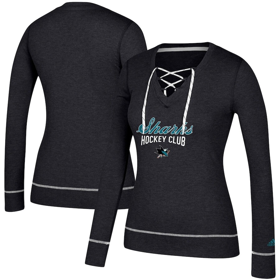 

Футболка с длинным рукавом adidas San Jose Sharks, черный