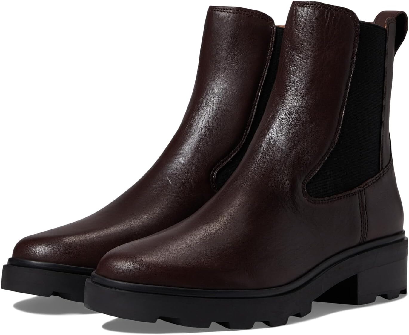 Ботинки Челси The Wyckoff Chelsea Lugsole Boot in Leather Madewell, цвет Chocolate Raisin ботинки madewell the bradley chelsea lugsole boot цвет stable