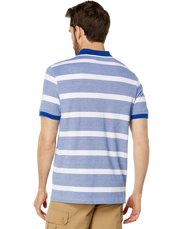

Поло U.S. POLO ASSN. Short Sleeve Yarn-Dye Birdseye Stripe Pique Polo, цвет Blue Raft