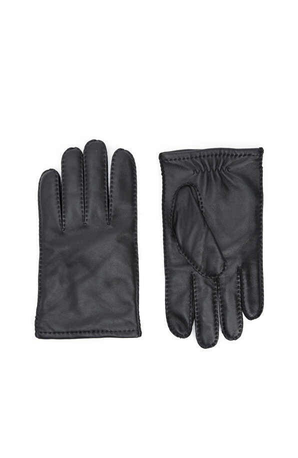 перчатки gaffer кожаные черные Черные мужские кожаные перчатки George Hogg