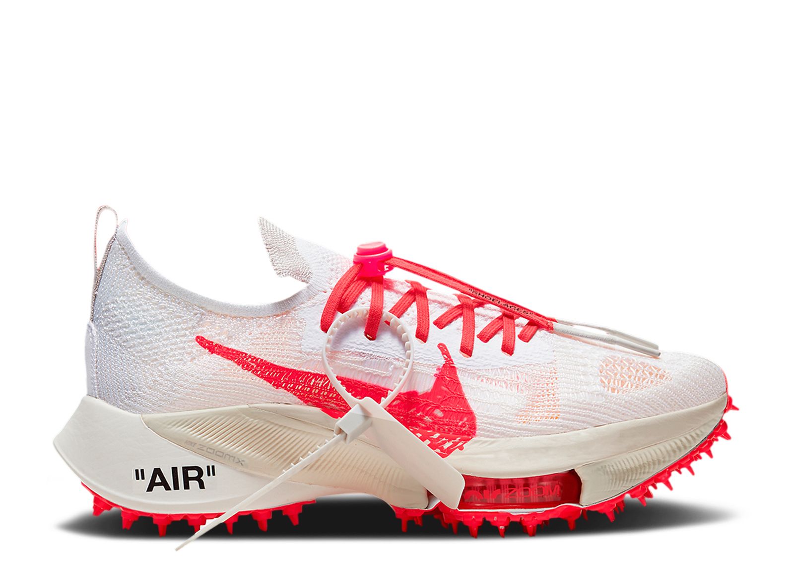 Кроссовки Nike Off-White X Air Zoom Tempo Next% 'White', красный цена и фото