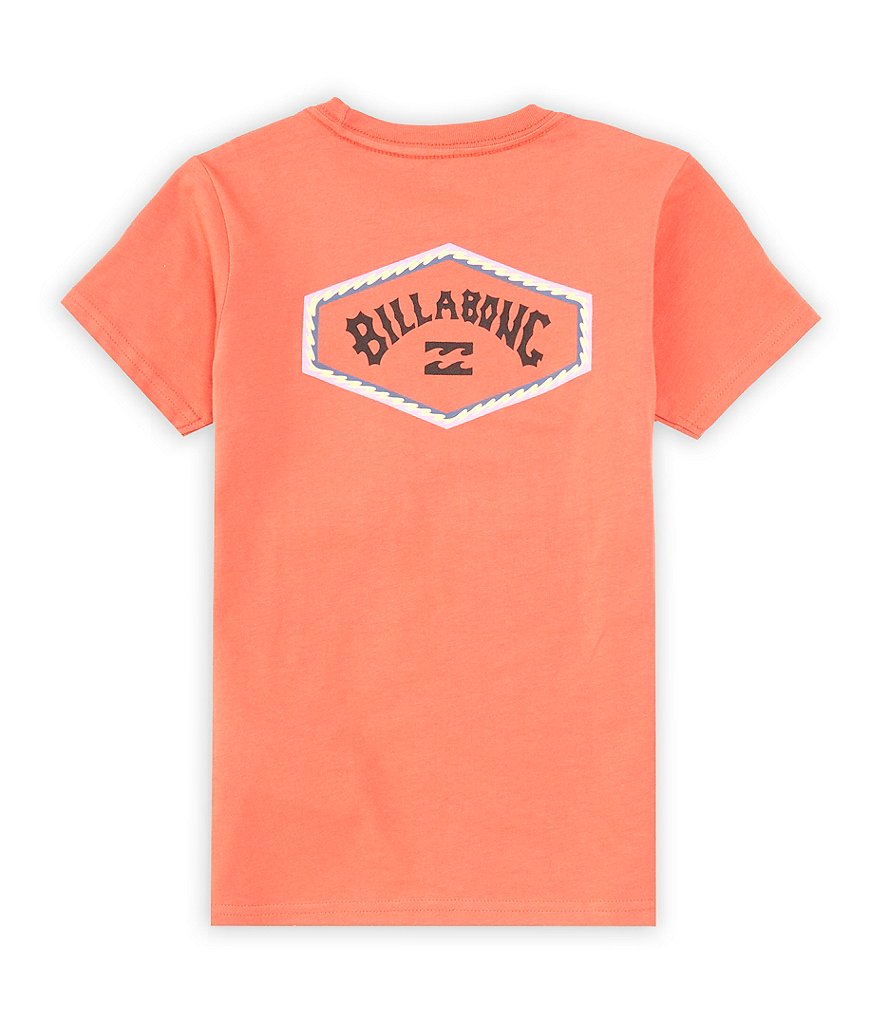 Футболка Billabong Little Boys 2T-7 с короткими рукавами Exit Arch, оранжевый