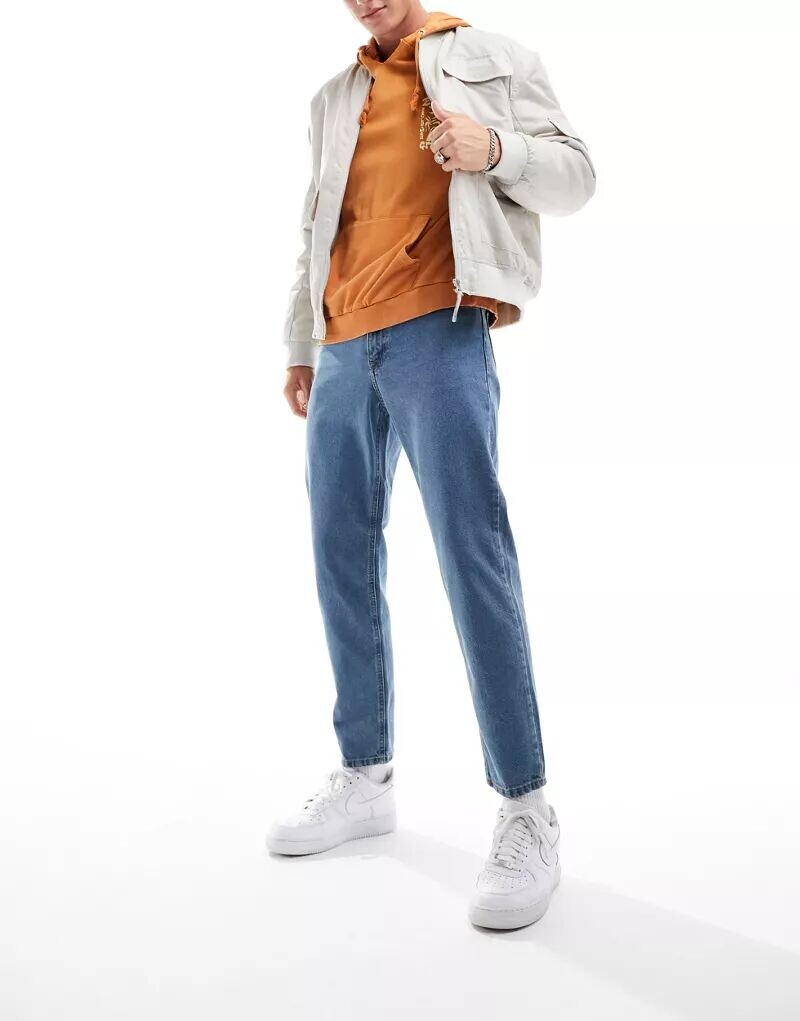 

Классические жесткие джинсы синего оттенка ASOS
