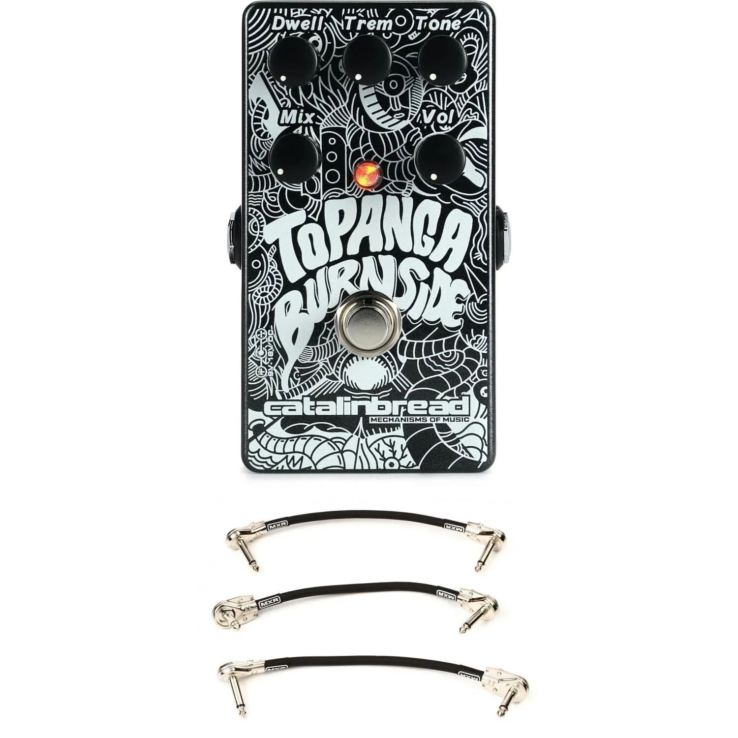 

Педаль реверберации Catalinbread Topanga Burnside Spring с 3 патч-кабелями