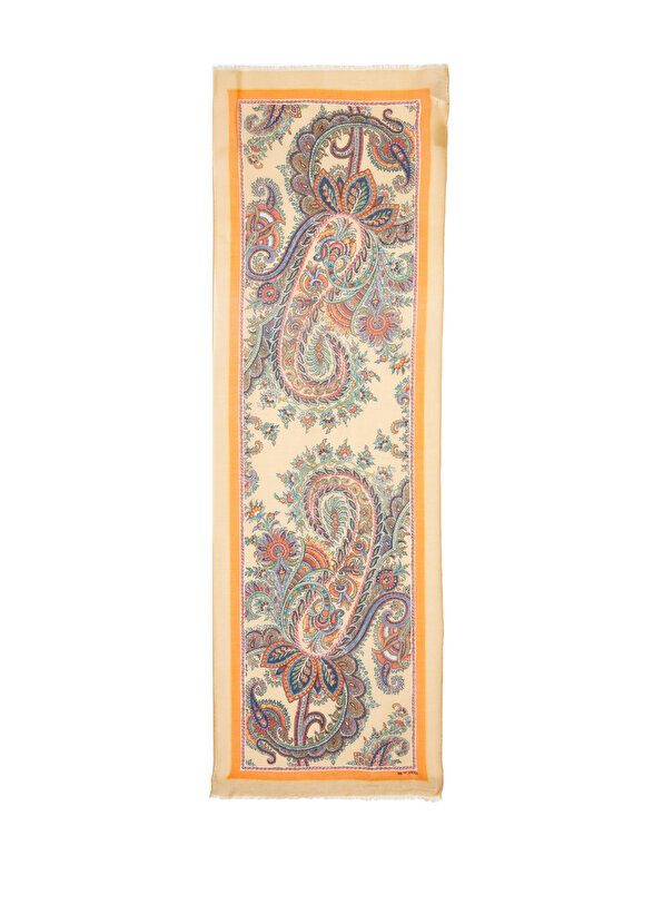 

Бежевая женская кашемировая шаль Etro