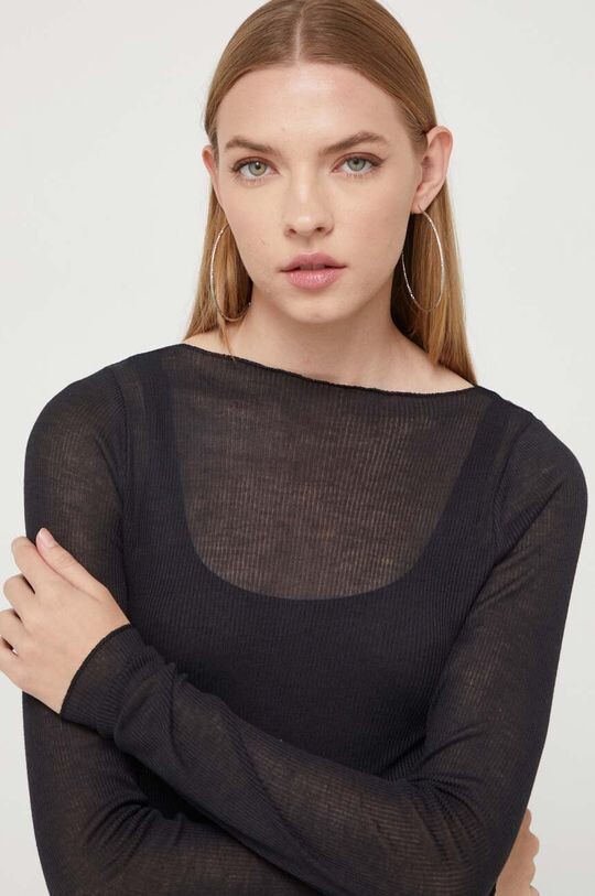 

Футболка с длинными рукавами Abercrombie & Fitch, черный