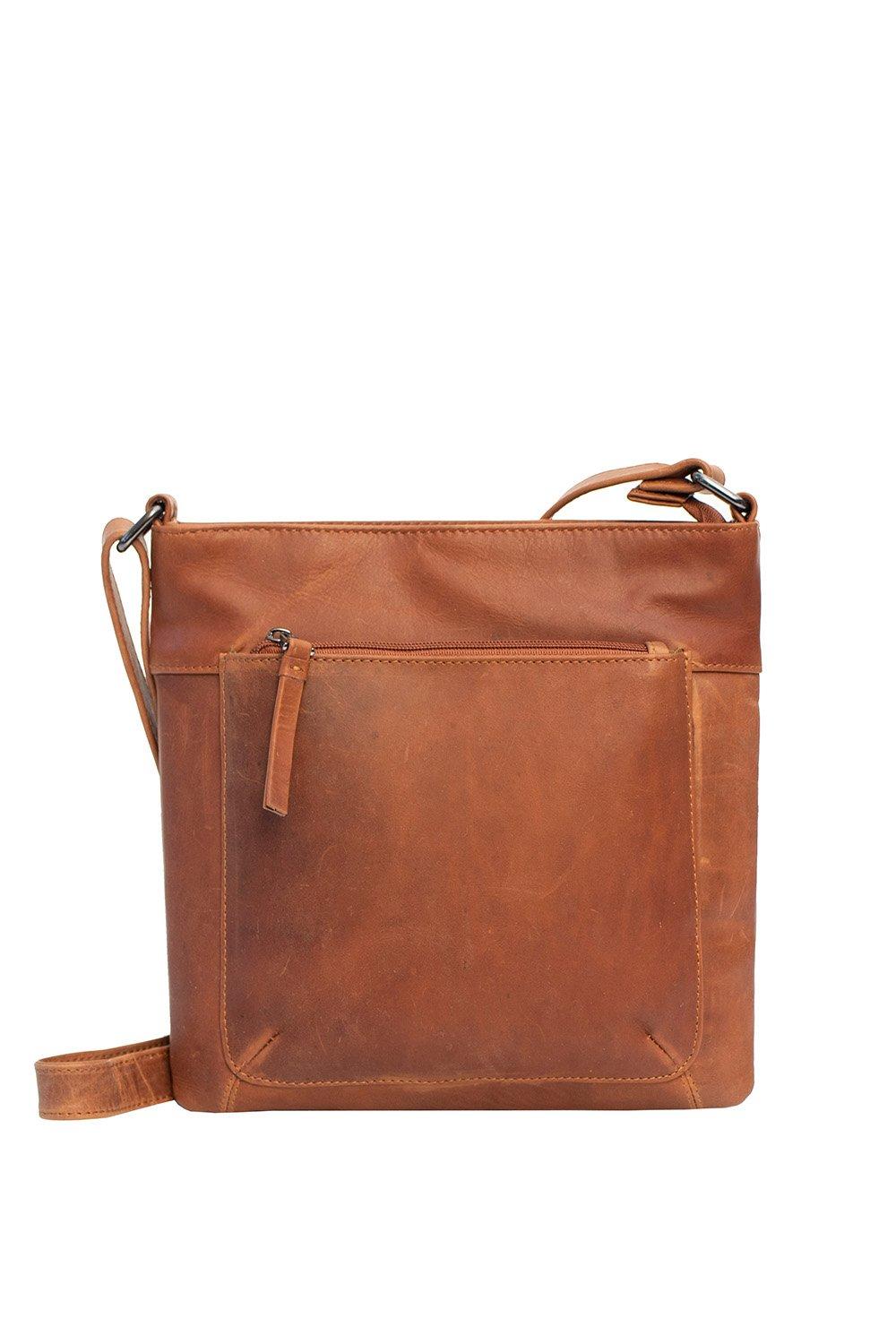 Кожаная сумка через плечо 'Техасский' PRIMEHIDE, коричневый