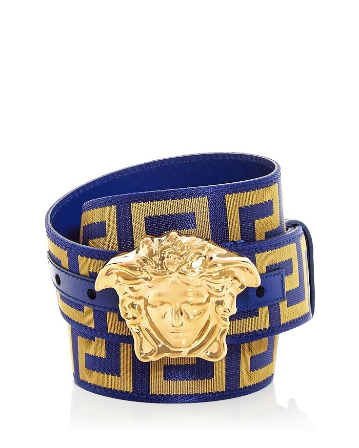 

Мужской плетеный ремень с пряжкой Medusa Versace