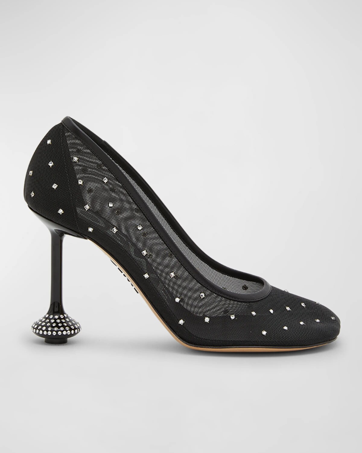 

Туфли из игрушечной сетки с кристаллами Loewe, цвет Black Silver