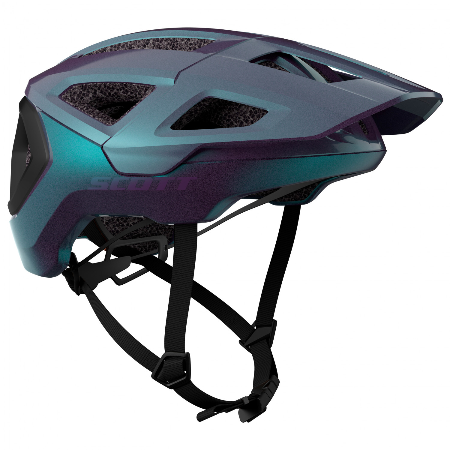 велосипедный шлем scott helmet arx plus ce цвет prism green purple Велосипедный шлем Scott Tago Plus Mips, цвет Prism Unicorn Purple