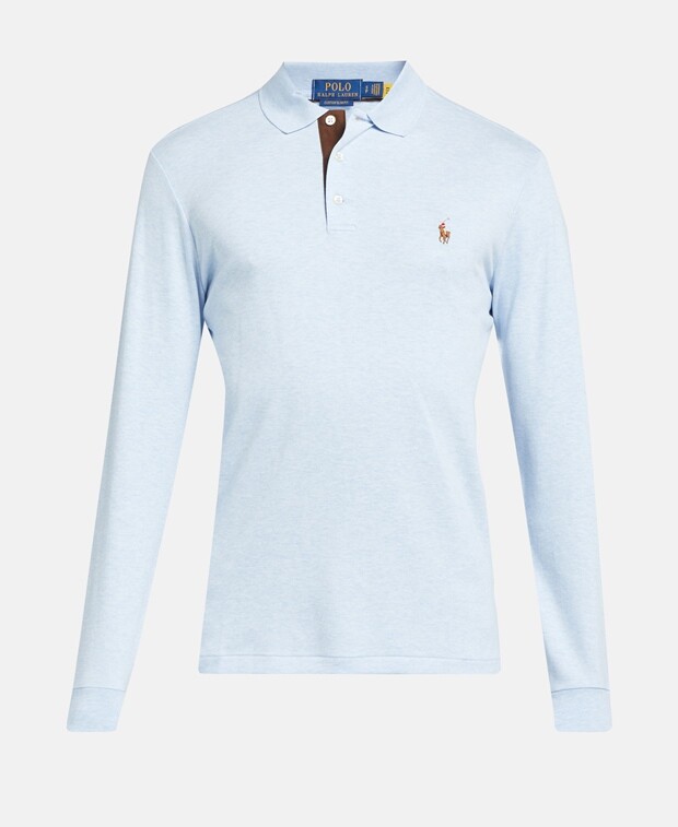 

Рубашка-поло с длинными рукавами Polo Ralph Lauren, синий