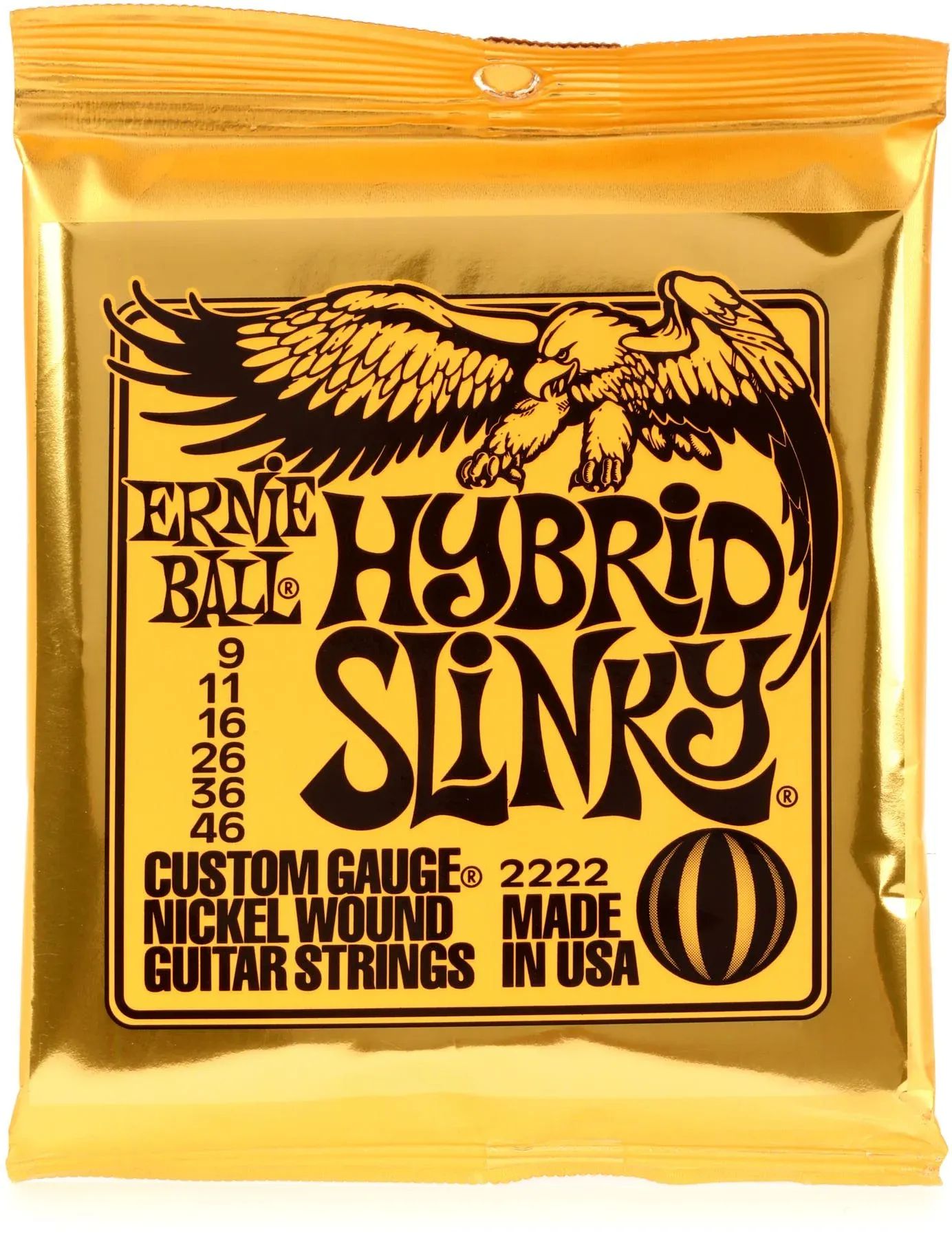 

Струны для электрогитары Ernie Ball 2222 Hybrid Slinky с никелевой обмоткой — .009-.046