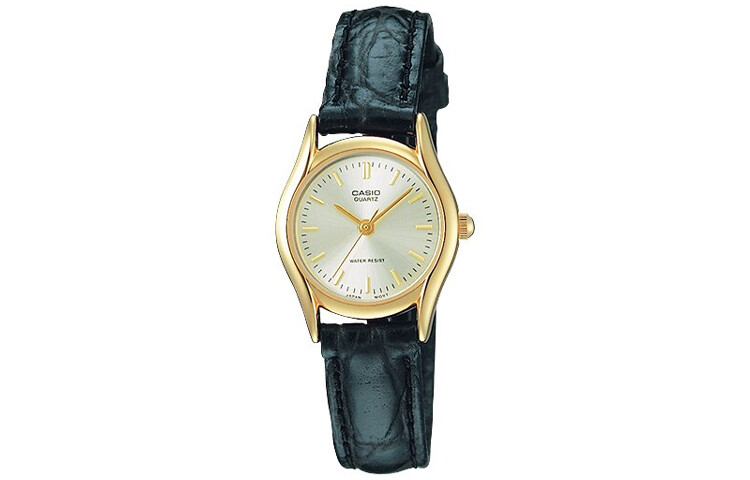 

Женские часы CASIO DRESS, Серебряный циферблат и черный ремешок