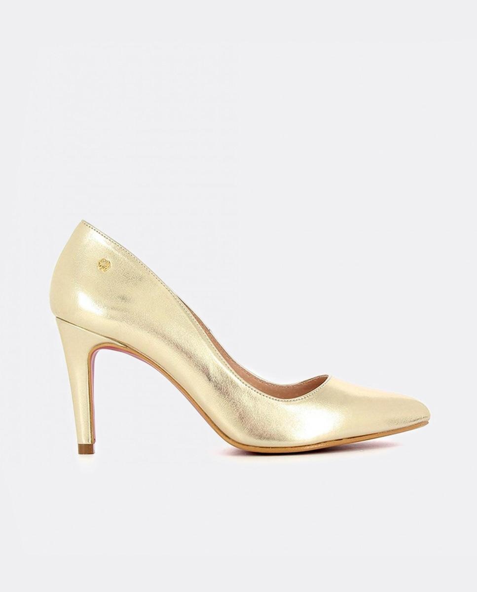 Гладкие золотые женские туфли-лодочки Cuplé, золотой