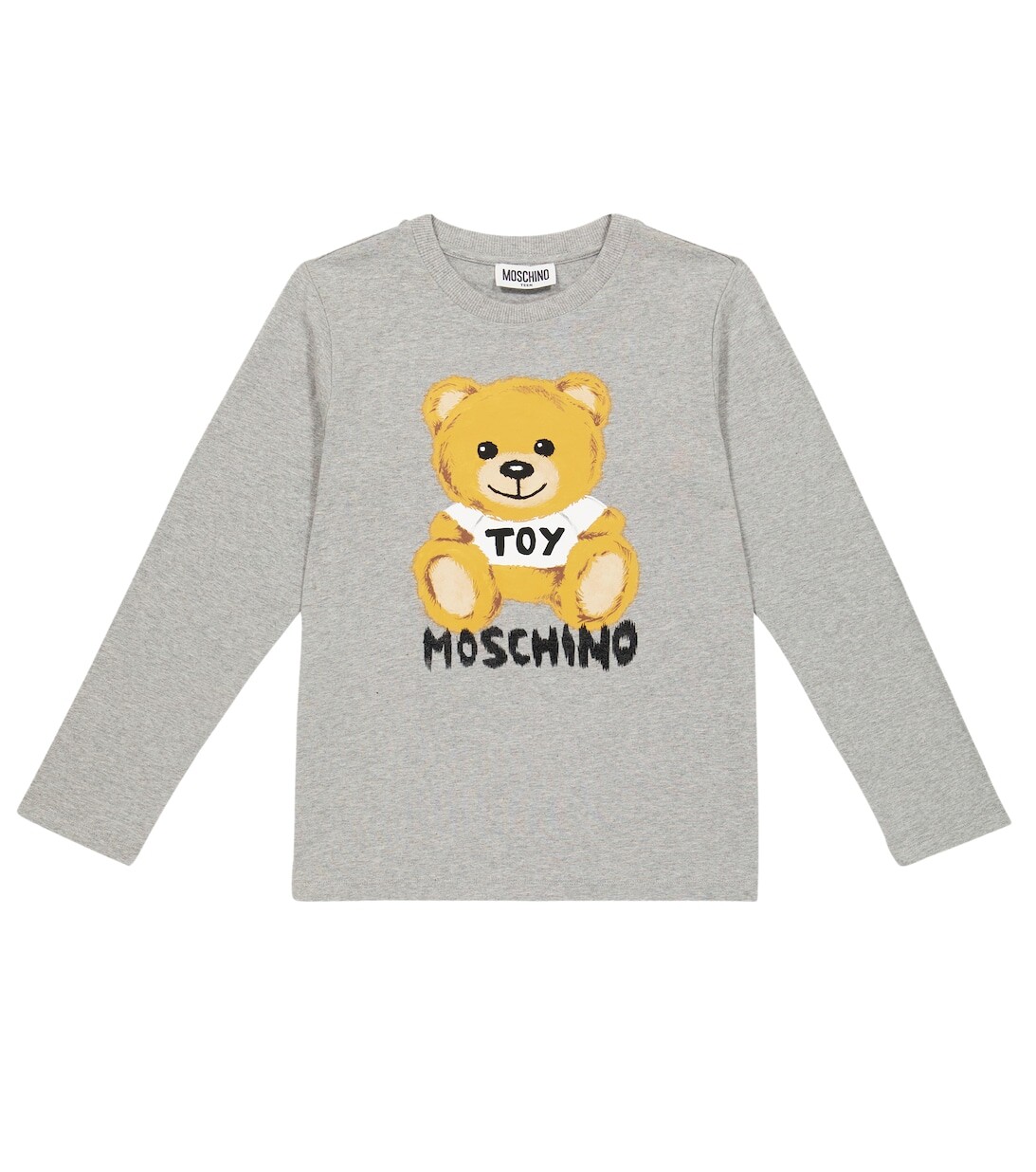 

Топ с логотипом Moschino, серый