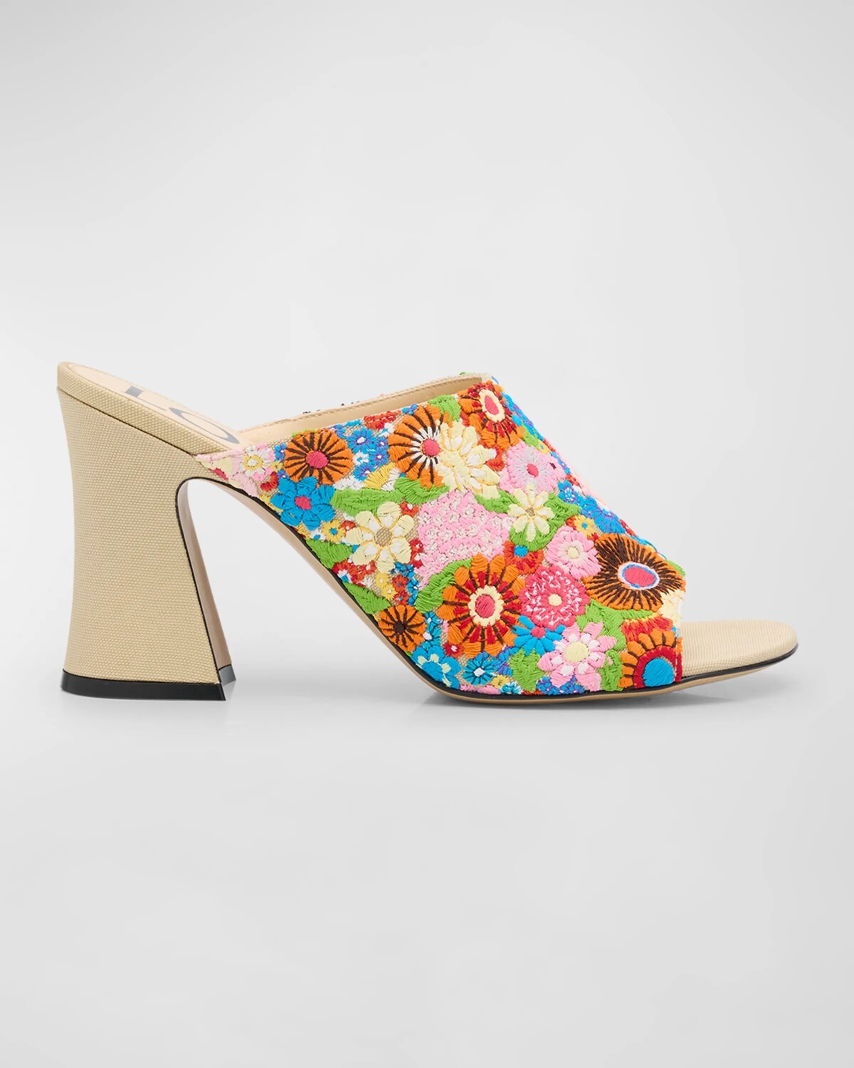 

Сандалии-мюли Calle с цветочной вышивкой Loewe, цвет Multicolor