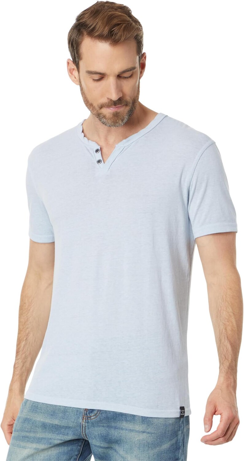 

Рубашка с выемкой на пуговицах Burnout Lucky Brand, цвет Blue Fog