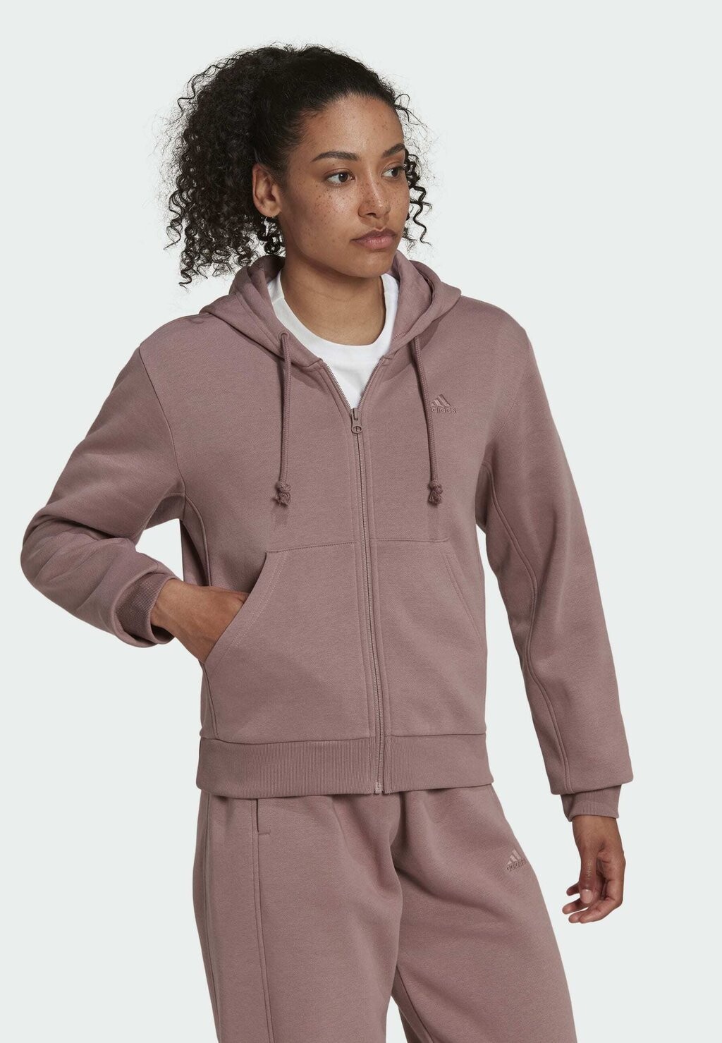 

Толстовка на молнии Adidas, коричневый