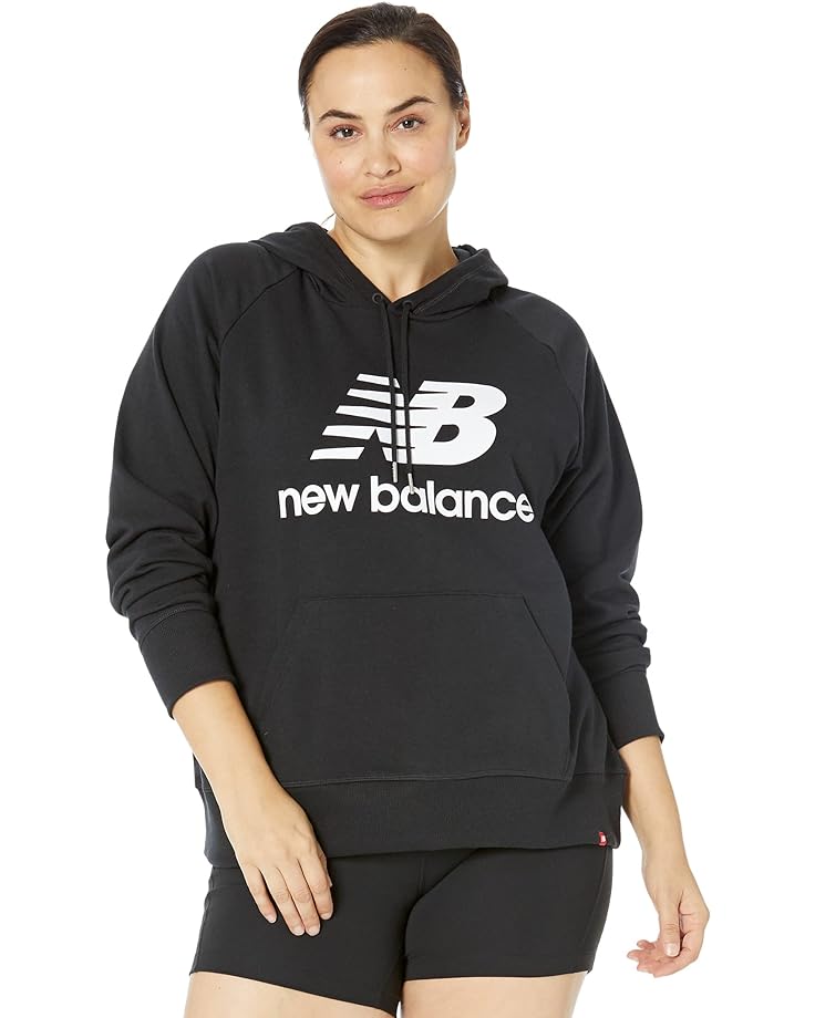 Худи New Balance Plus Size Essentials Pullover, черный