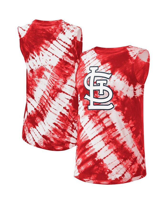 

Женская красная майка St. Louis Cardinals Money Ball с принтом тай-дай Touch, красный