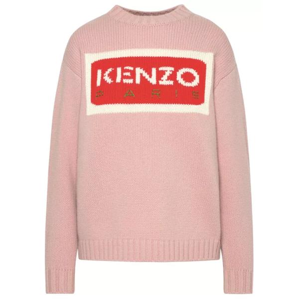 Свитер rose wool sweater Kenzo, розовый