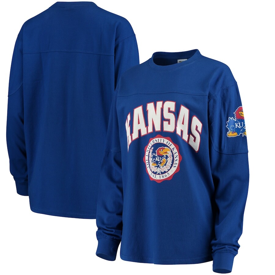 

Футболка с длинным рукавом Pressbox Kansas Jayhawks, роял