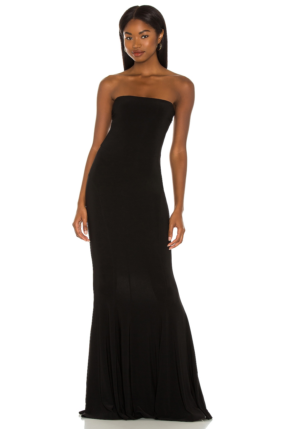 Платье Norma Kamali x REVOLVE Strapless Fishtail Gown, черный