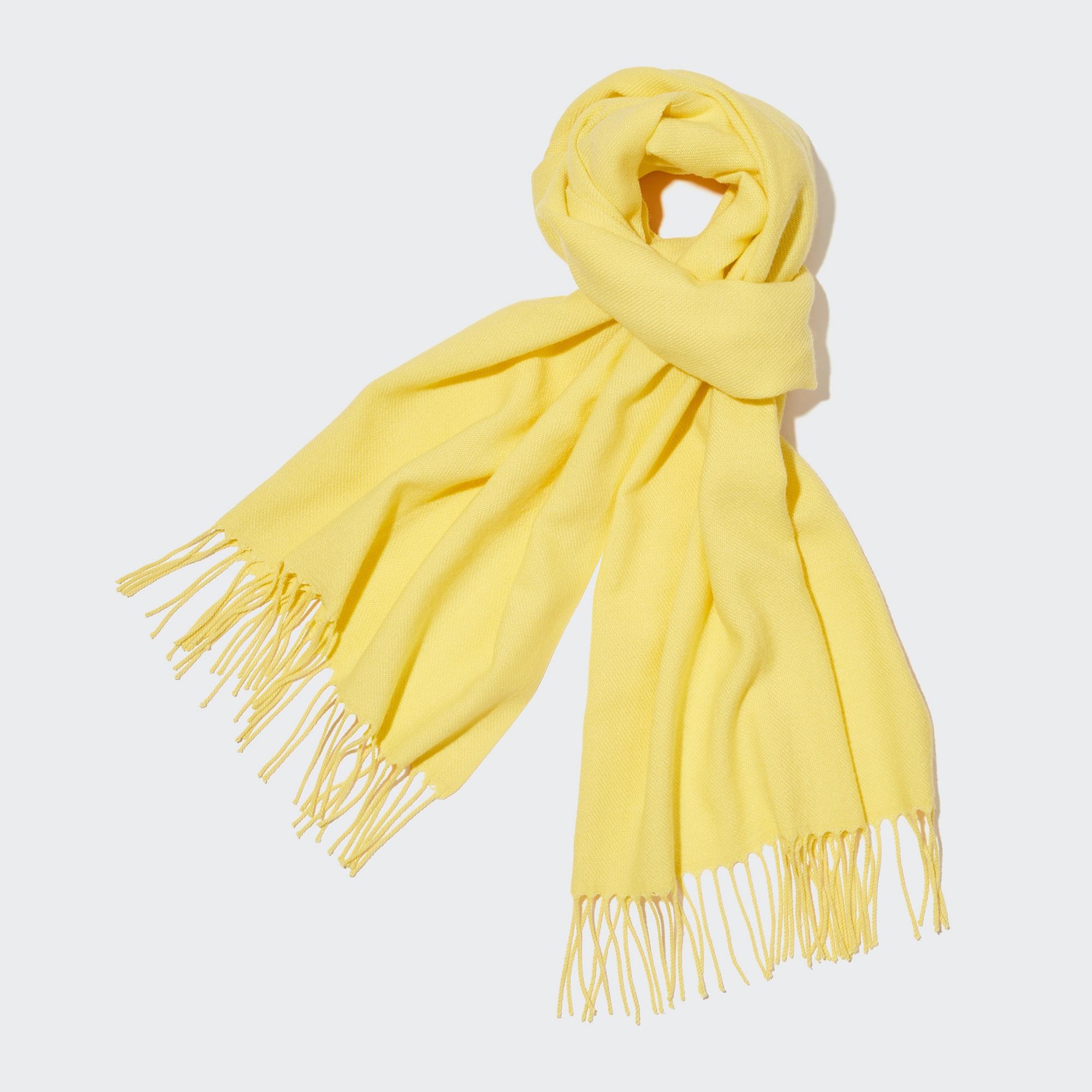 HEATTECH Шарф Uniqlo, желтый шарф с рисунком heattech uniqlo синий